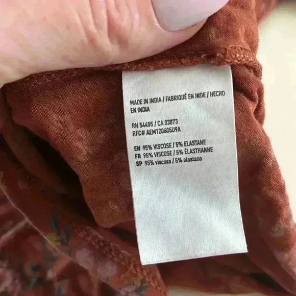 NWOT American Eagle Off The Shoulder Floral Flowy Babydoll Blouse Tank Small - Picture 6 of 6